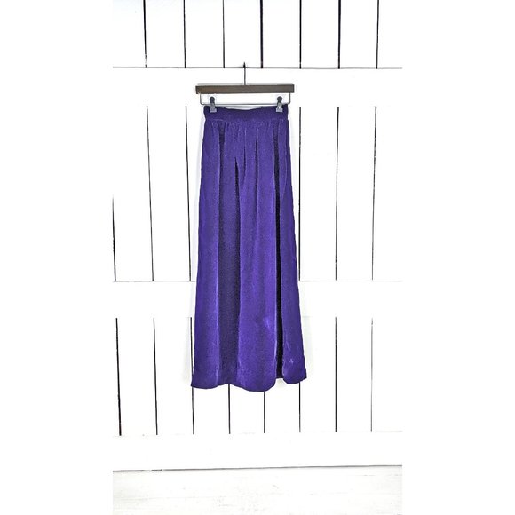 vintage Dresses & Skirts - Vintage purple velour velvet long fitted pencil skirt